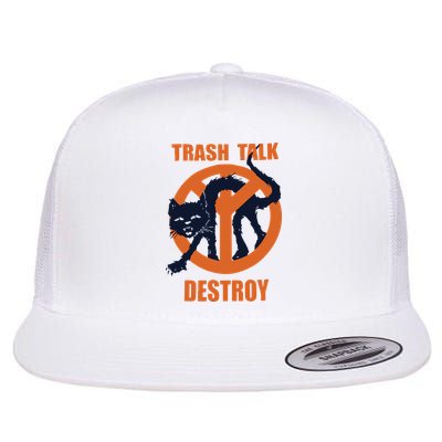 Trash Talk Destroy Black Cat Flatbill Hat