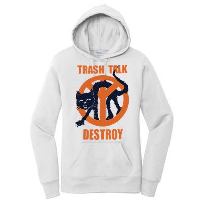 Trash Talk Destroy Black Cat Women's Pullover Hoodie