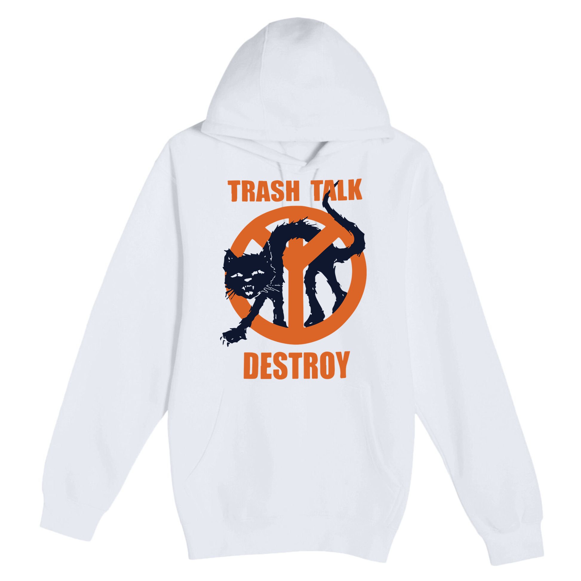 Trash Talk Destroy Black Cat Premium Pullover Hoodie