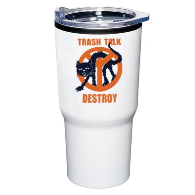 Trash Talk Destroy Black Cat Tumbler
