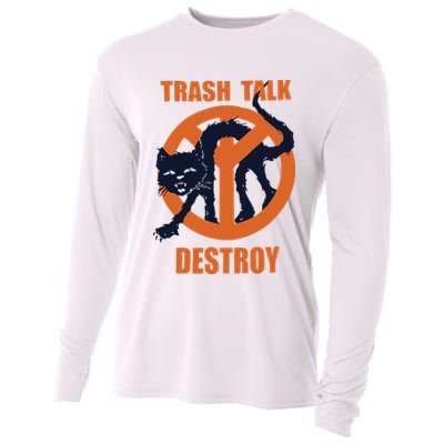 Trash Talk Destroy Black Cat Cooling Performance Long Sleeve Crew