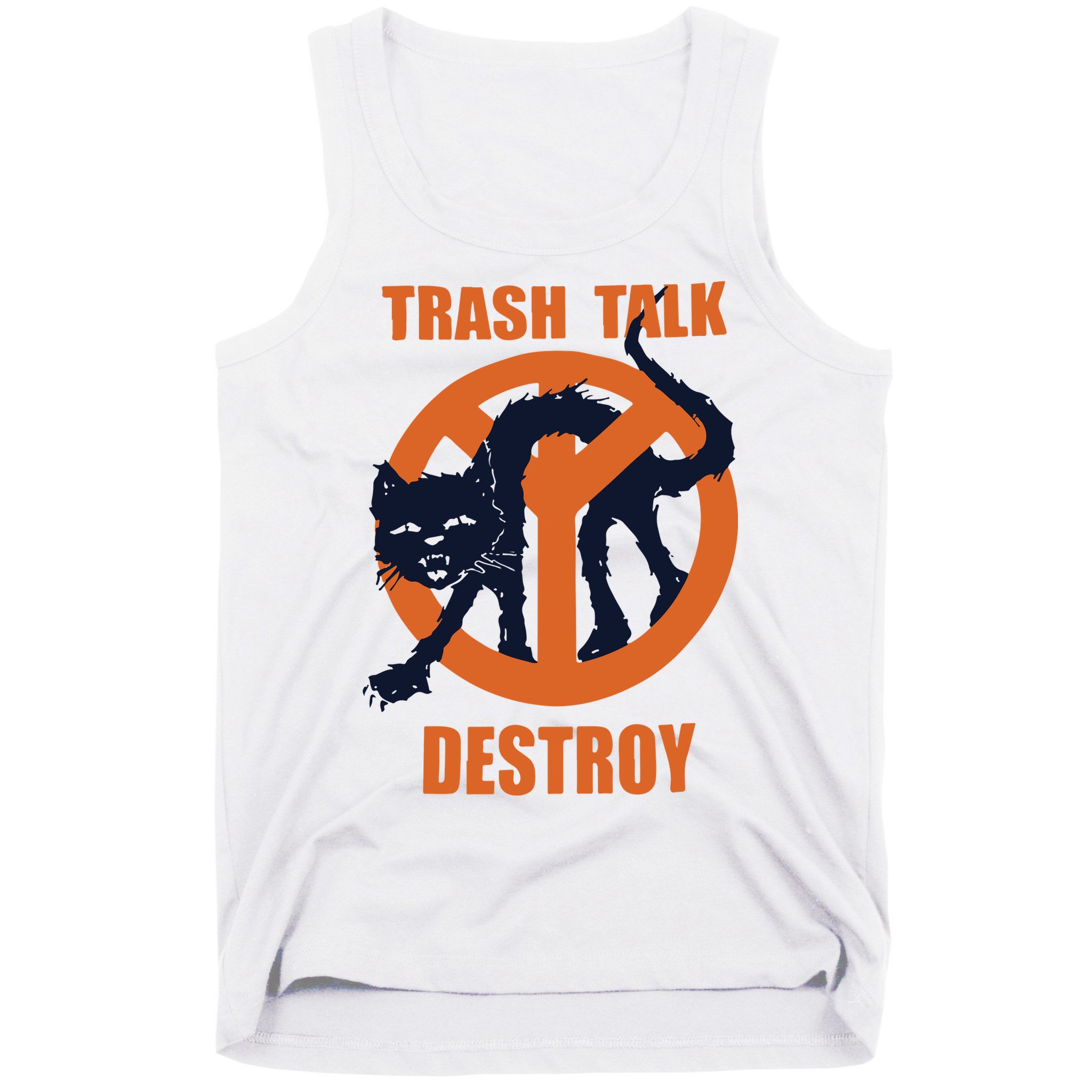 Trash Talk Destroy Black Cat Tank Top