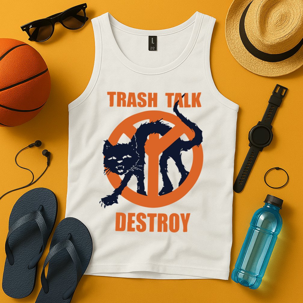 Trash Talk Destroy Black Cat Tank Top