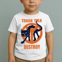 Trash Talk Destroy Black Cat Toddler T-Shirt