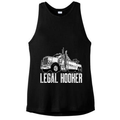 Tow Truck Driver Legal Hooker Funny Big Wrecker Ladies PosiCharge Tri-Blend Wicking Tank