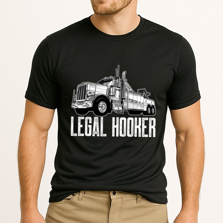 Tow Truck Driver Legal Hooker Funny Big Wrecker Cooling Performance Crew T-Shirt