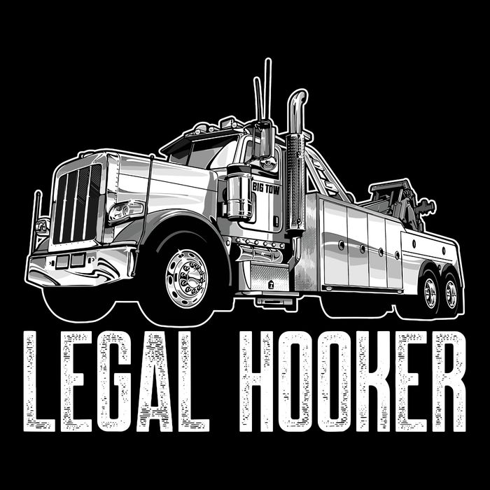 Tow Truck Driver Legal Hooker Funny Big Wrecker Cooling Performance Crew T-Shirt