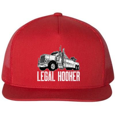 Tow Truck Driver Legal Hooker Funny Big Wrecker Flatbill Hat