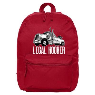 Tow Truck Driver Legal Hooker Funny Big Wrecker 16 in Basic Backpack