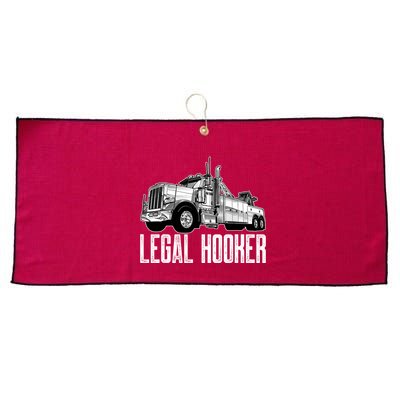 Tow Truck Driver Legal Hooker Funny Big Wrecker Large Microfiber Waffle Golf Towel
