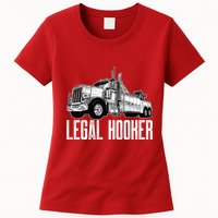 Tow Truck Driver Legal Hooker Funny Big Wrecker Womens T-Shirt