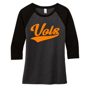 Tennessee Throwback Design Classic Women's Tri-Blend 3/4-Sleeve Raglan Shirt