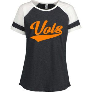 Tennessee Throwback Design Classic Enza Ladies Jersey Colorblock Tee