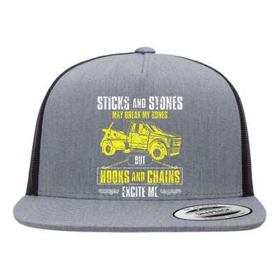 Tow Truck Driver Breakdown Lorry Thin Yellow Line Trucker Flat Bill Trucker Hat