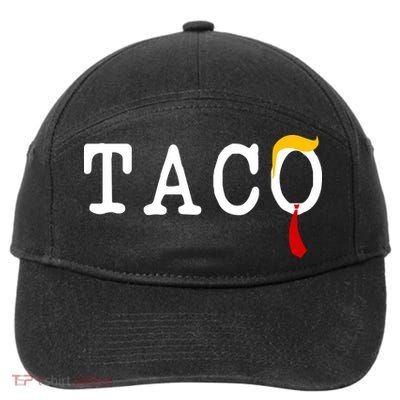 Taco Trump Donald Hair Tie Logo Funny Trending 7-Panel Snapback Hat