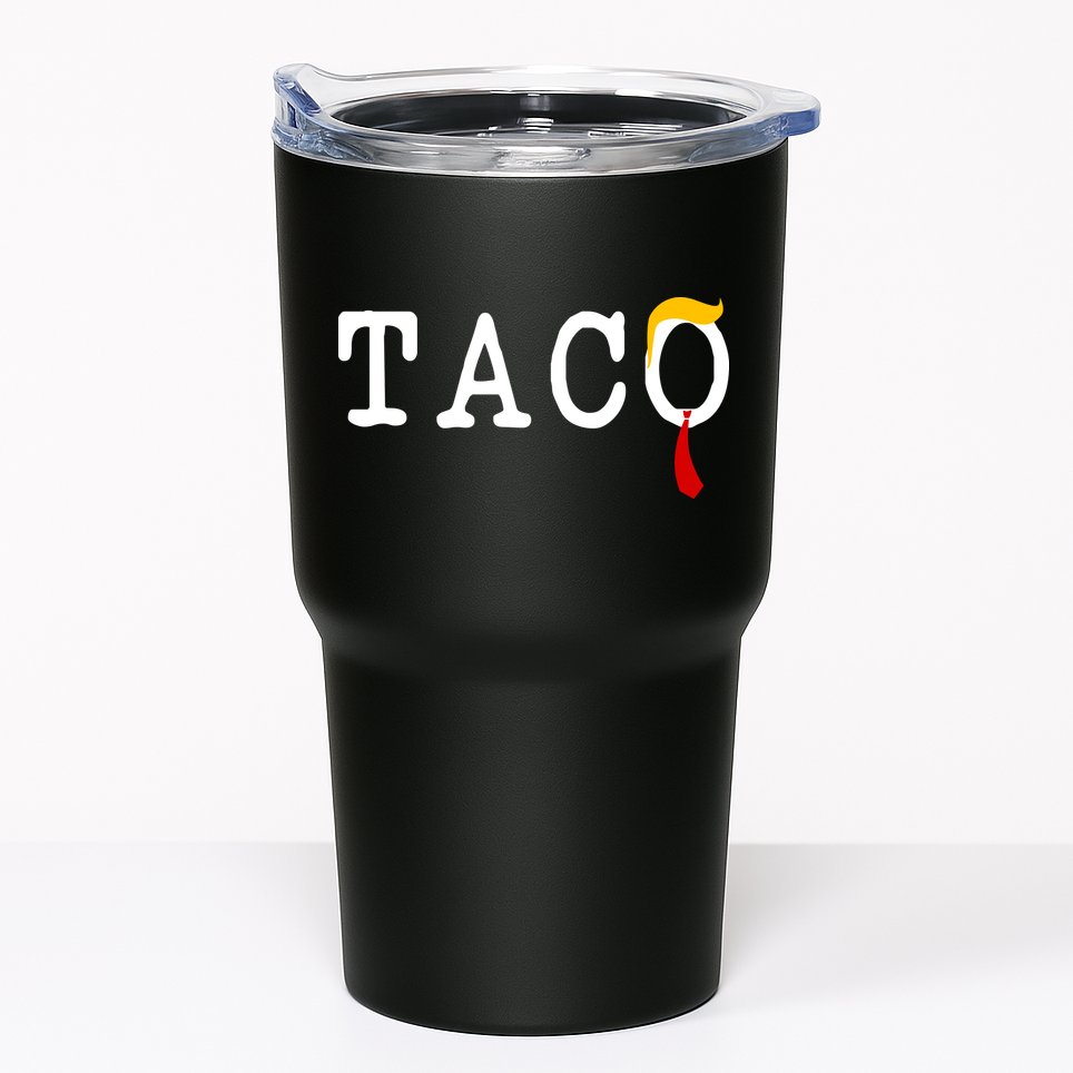 Taco Trump Donald Hair Tie Logo Funny Trending Tumbler