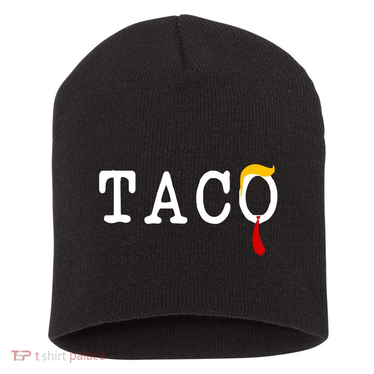 Taco Trump Donald Hair Tie Logo Funny Trending Short Acrylic Beanie