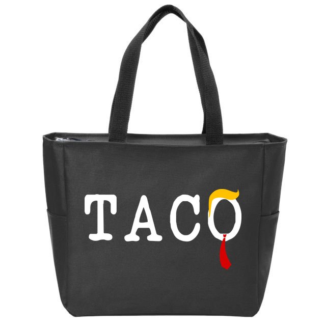 Taco Trump Donald Hair Tie Logo Funny Trending Zip Tote Bag