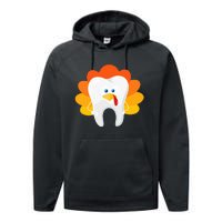 Thanksgiving Tooth Dental Hygiene Dentist Performance Fleece Hoodie