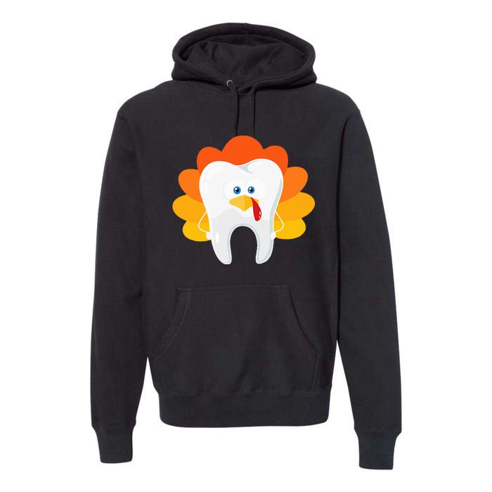 Thanksgiving Tooth Dental Hygiene Dentist Premium Hoodie