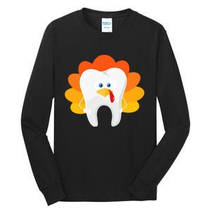 Thanksgiving Tooth Dental Hygiene Dentist Tall Long Sleeve T-Shirt