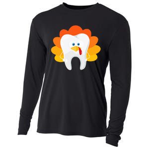 Thanksgiving Tooth Dental Hygiene Dentist Cooling Performance Long Sleeve Crew