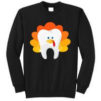 Thanksgiving Tooth Dental Hygiene Dentist Tall Sweatshirt