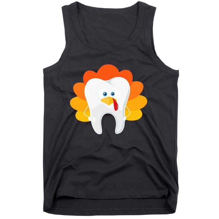 Thanksgiving Tooth Dental Hygiene Dentist Tank Top