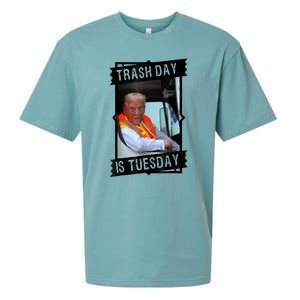 Truck Trash Day Is Tuesday Trump Garbage Gift Sueded Cloud Jersey T-Shirt