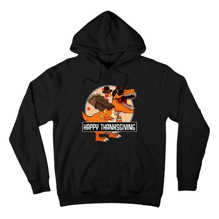 Thanksgiving Turkey Dinosaur Ride Fun and Cool Holiday Hoodie