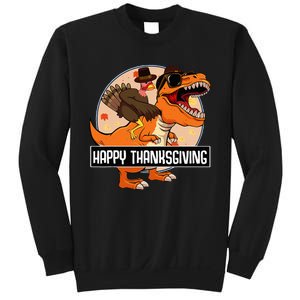 Thanksgiving Turkey Dinosaur Ride Fun and Cool Holiday Sweatshirt