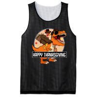 Thanksgiving Turkey Dinosaur Ride Fun and Cool Holiday Mesh Reversible Basketball Jersey Tank