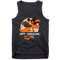 Thanksgiving Turkey Dinosaur Ride Fun and Cool Holiday Tank Top