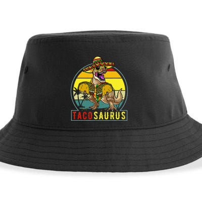 Tacosaurus Taco Dinosaur T rex Sustainable Bucket Hat