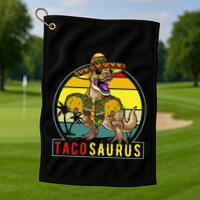 Tacosaurus Taco Dinosaur T rex Golf Towel