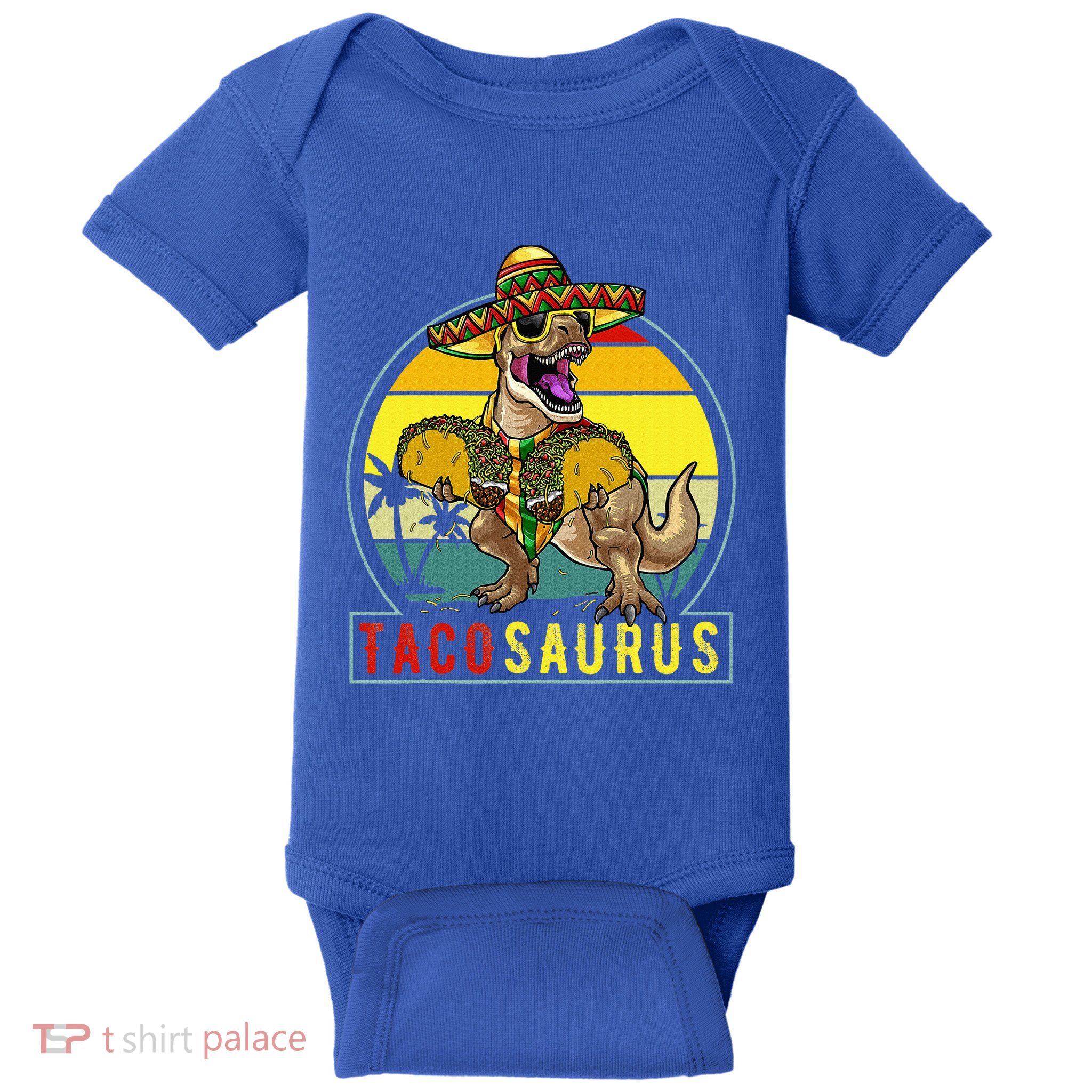 Tacosaurus Taco Dinosaur T rex Baby Bodysuit