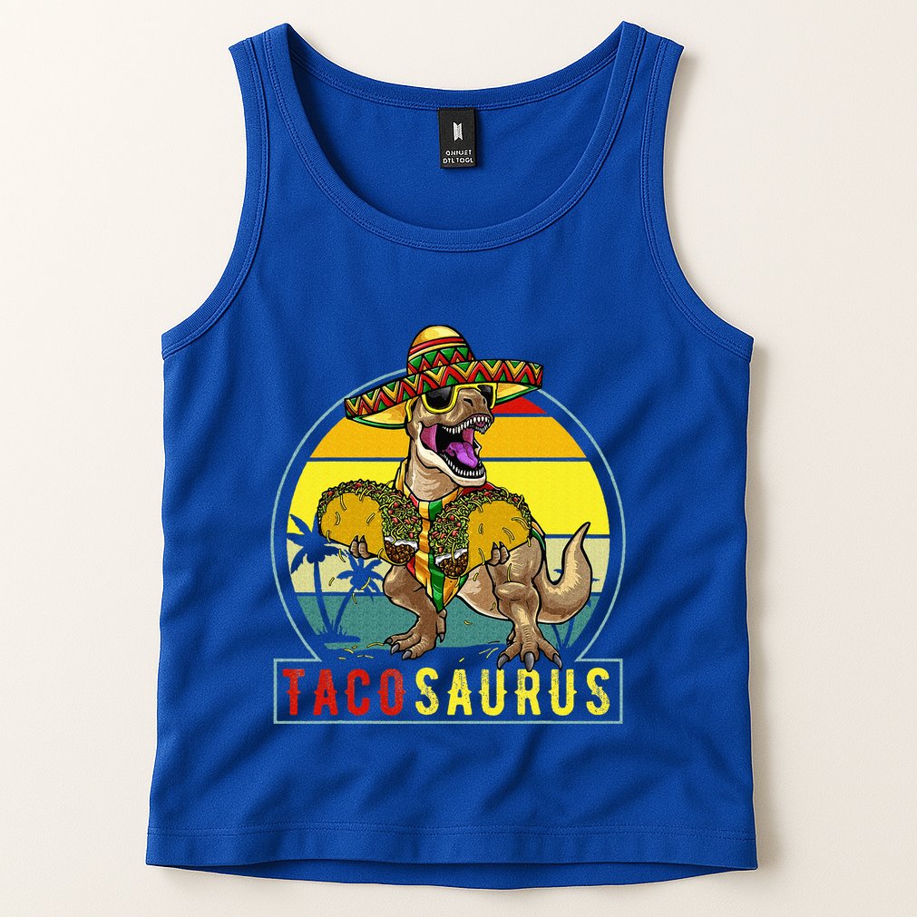 Tacosaurus Taco Dinosaur T rex Tank Top