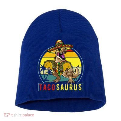 Tacosaurus Taco Dinosaur T rex Short Acrylic Beanie