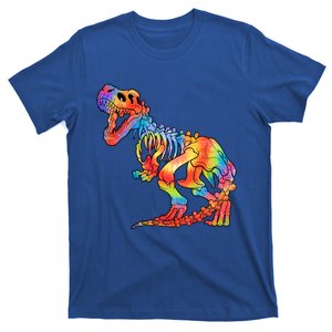 TRex Tie Dye Skeleton Dinosaurs Bones Paleontologist Fossil Gift T-Shirt