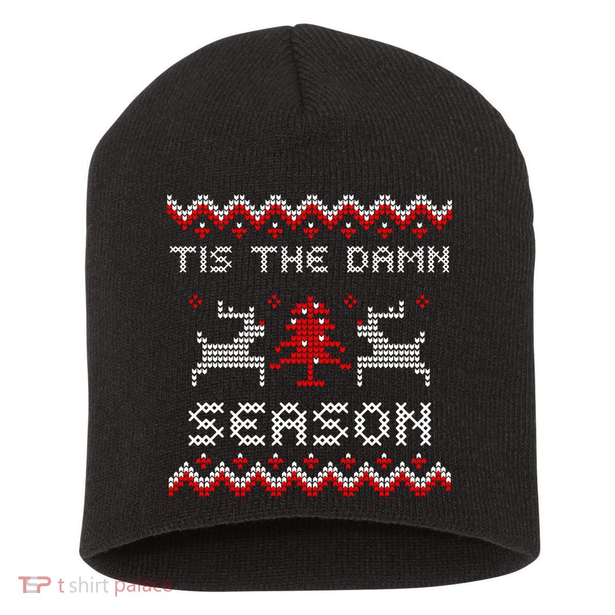 Tis The Damn Season Ugly Sweater Evermore Christmas Taylor Lover Xmas Short Acrylic Beanie