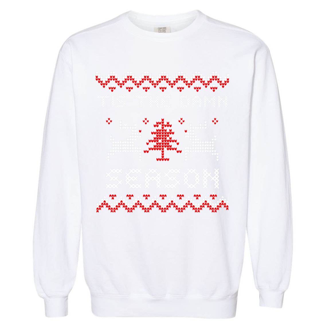 Tis The Damn Season Ugly Sweater Evermore Christmas Taylor Lover Xmas Garment-Dyed Sweatshirt
