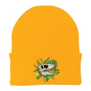 Tropical TRex Dinosaur Skull Knit Cap Winter Beanie