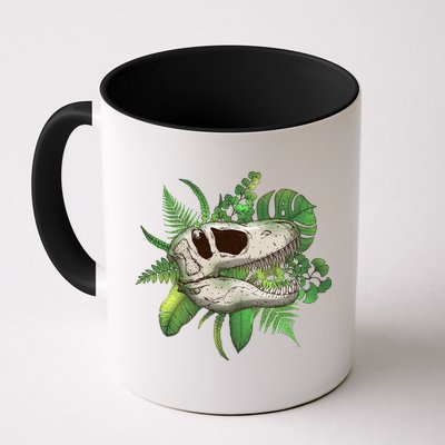 Tropical TRex Dinosaur Skull Mug