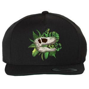 Tropical TRex Dinosaur Skull Wool Snapback Cap