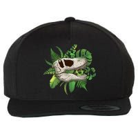Tropical TRex Dinosaur Skull Wool Snapback Cap