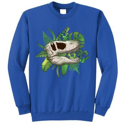 Tropical TRex Dinosaur Skull Sweatshirt