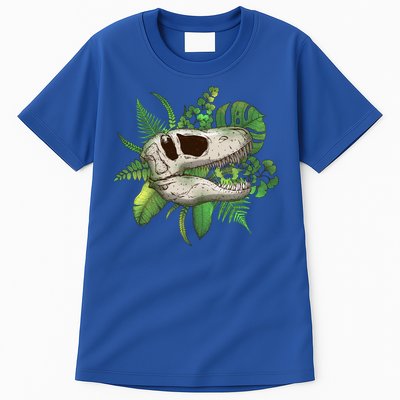 Tropical TRex Dinosaur Skull Tall T-Shirt