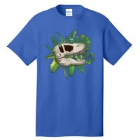 Tropical TRex Dinosaur Skull Tall T-Shirt