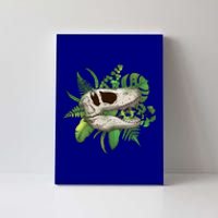 Tropical TRex Dinosaur Skull Canvas