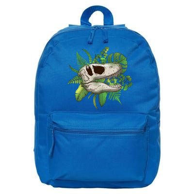 Tropical TRex Dinosaur Skull 16 in Basic Backpack